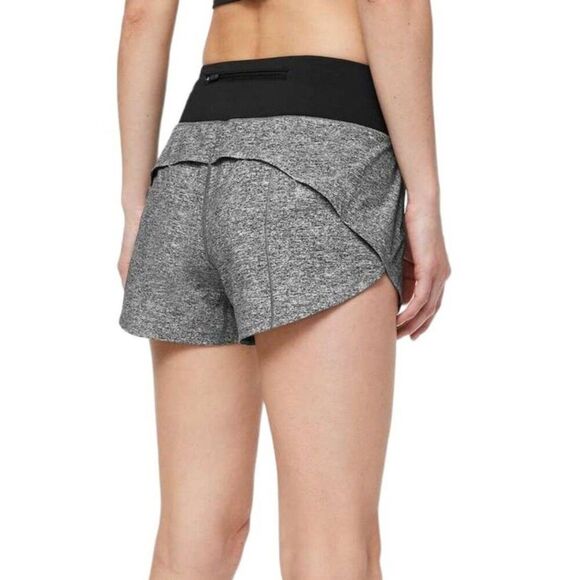 Lululemon Speed Up Mid-Rise Short 4" *Heather Lux Multi Black - Picture 7 of 9